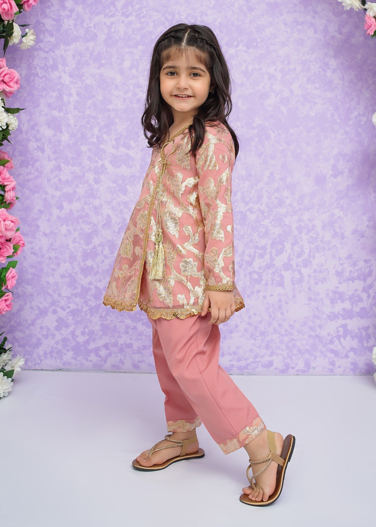 Little Girls By Modest Stitched 3 Piece Festive Collection'2024-Hoor