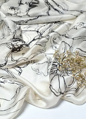 Hijab Ul Hareem Printed Hijabs-White