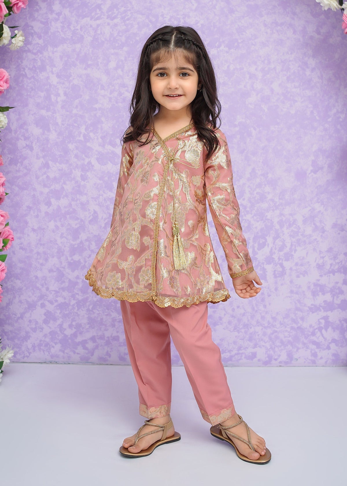 Little Girls By Modest Stitched 3 Piece Festive Collection'2024-Hoor