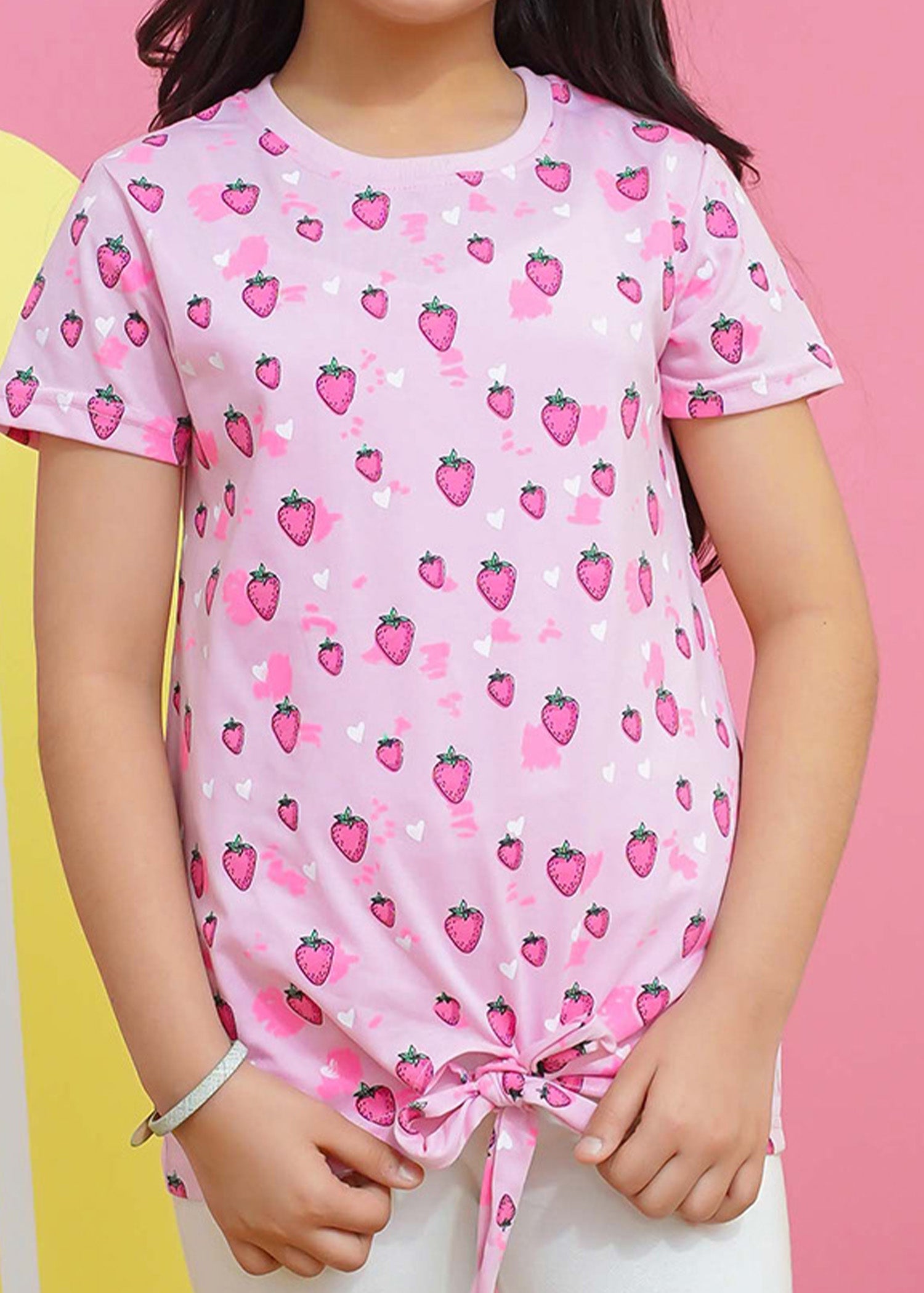 Modest Stitched Summer Kids Collection'2024-Strawberry Graphic Tee