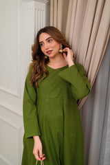 Tng By Md Solid Co Ords Collection-Nyra 2 Piece Green - Kalidaar Shirt Trouser