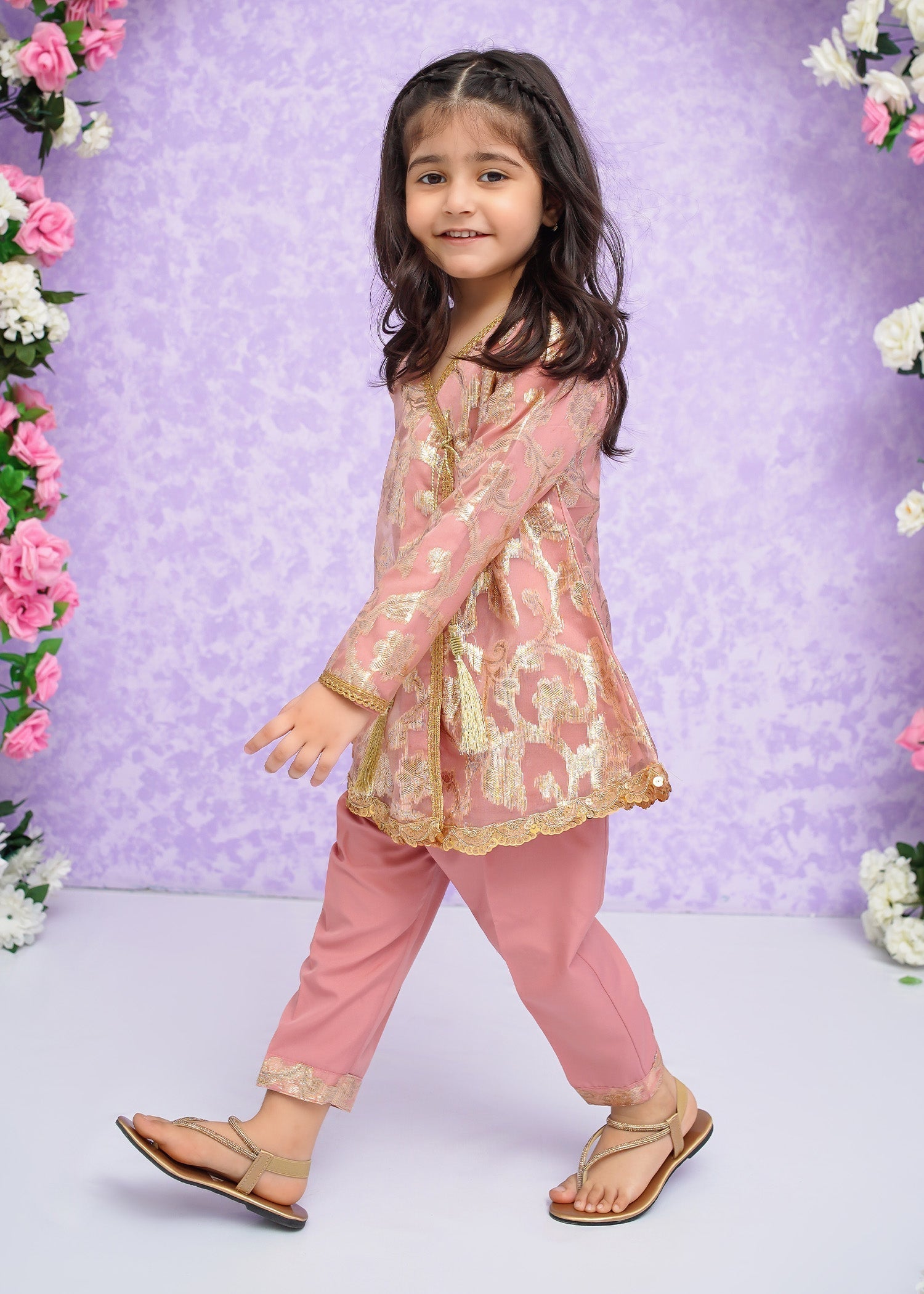 Little Girls By Modest Stitched 3 Piece Festive Collection'2024-Hoor