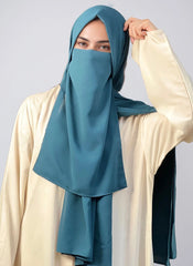 Hijab Ul Hareem Hijab & Niqab Set - Teal
