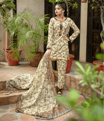 Florals & Printed By Hadar Official Stitched 3 Piece Lawn Collection-Olina - 3 PC printed