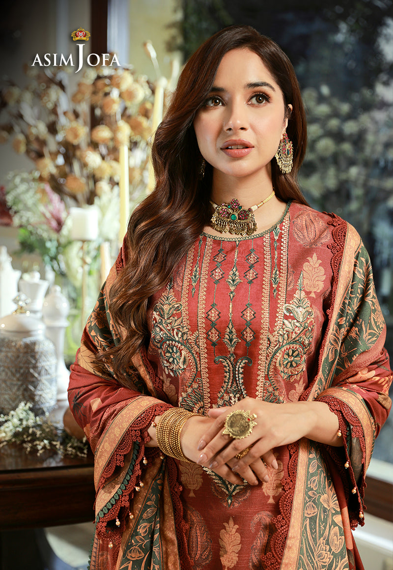 Asim Jofa Aira & Asra Pret Ajawp-05 Embroidered Karandi Stitched 3 Pcs