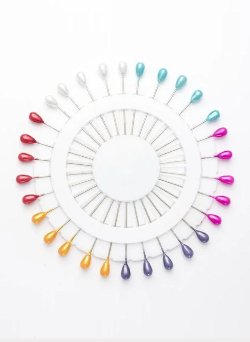 Hijab Ul Hareem Ring Pins Fancy 40 Pcs Pkt Multi Color