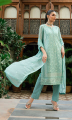 Morbagh By Shamooz Stitched 3 Piece Formals Collection'2025-Light Aqua SEM-0838