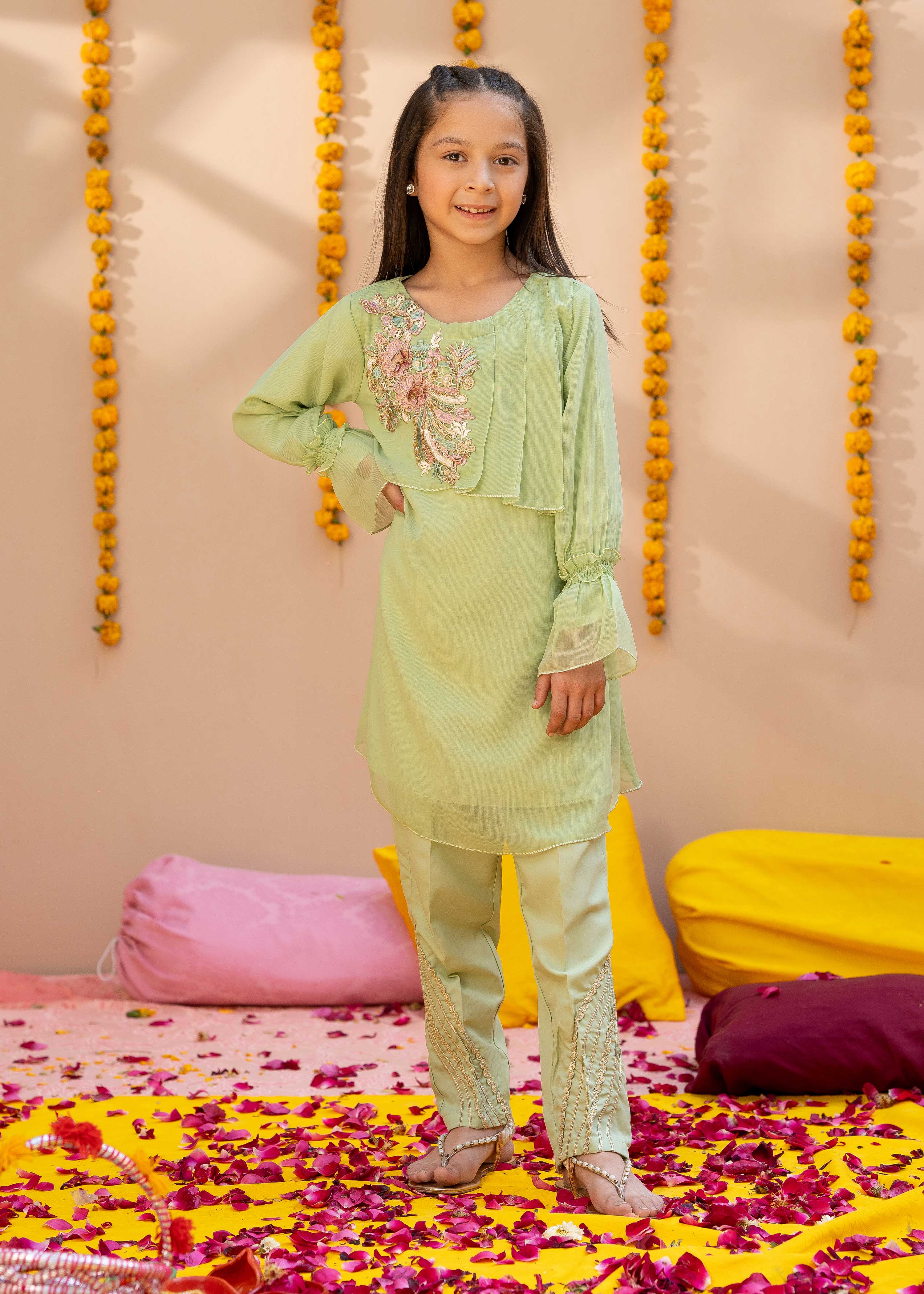 Modest Stitched 3 Piece Kids Formals Collection'2024-Ulfat