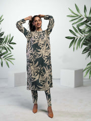 Ahlam 2pc Stitched-Forest Co-ord set Collection'2024