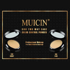 Muicin-Luminous 3 In 1 Two Way Compact Face Powder