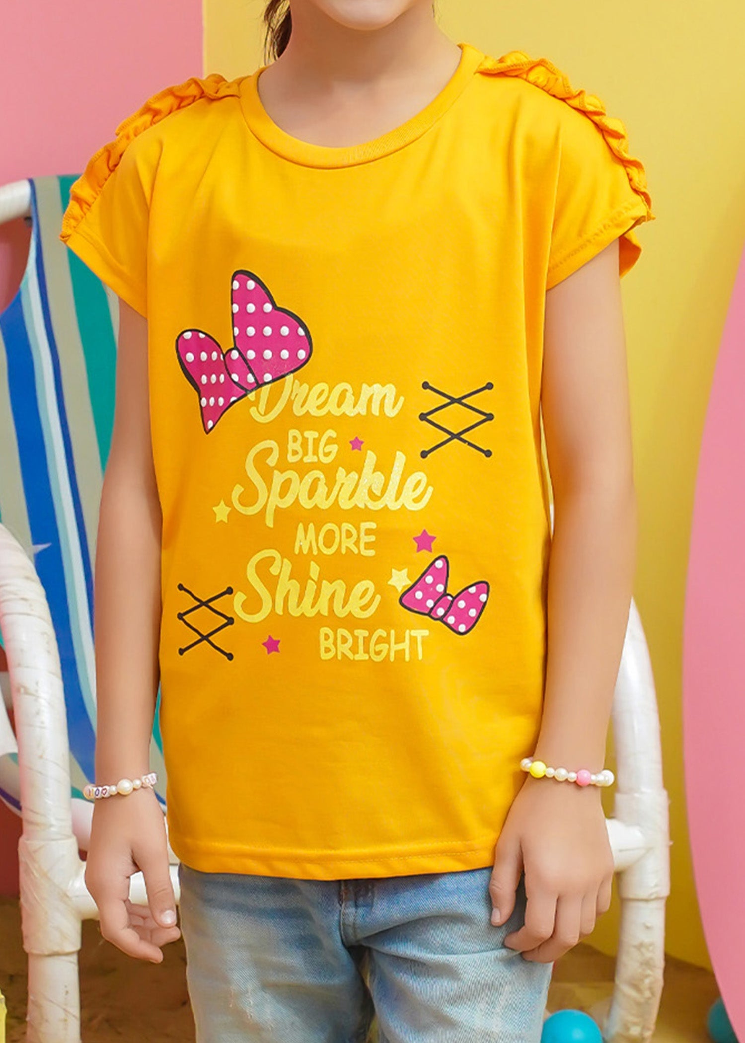 Modest Stitched Summer Kids Collection'2024-Shine Bright Graphic Tee