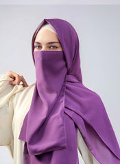 Hijab Ul Hareem Hijab & Niqab Set - Purple