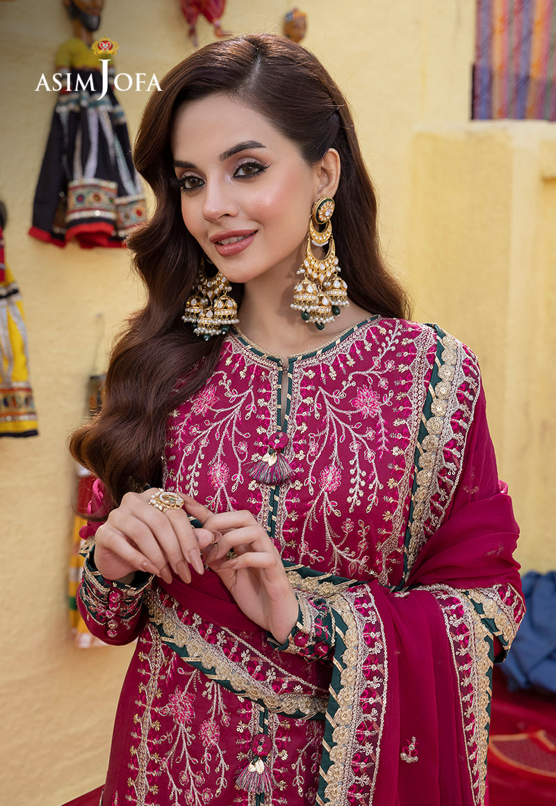 Asim Jofa Abresham '23 Ajab-12 Embroidered Lawn Silk 3 Pcs