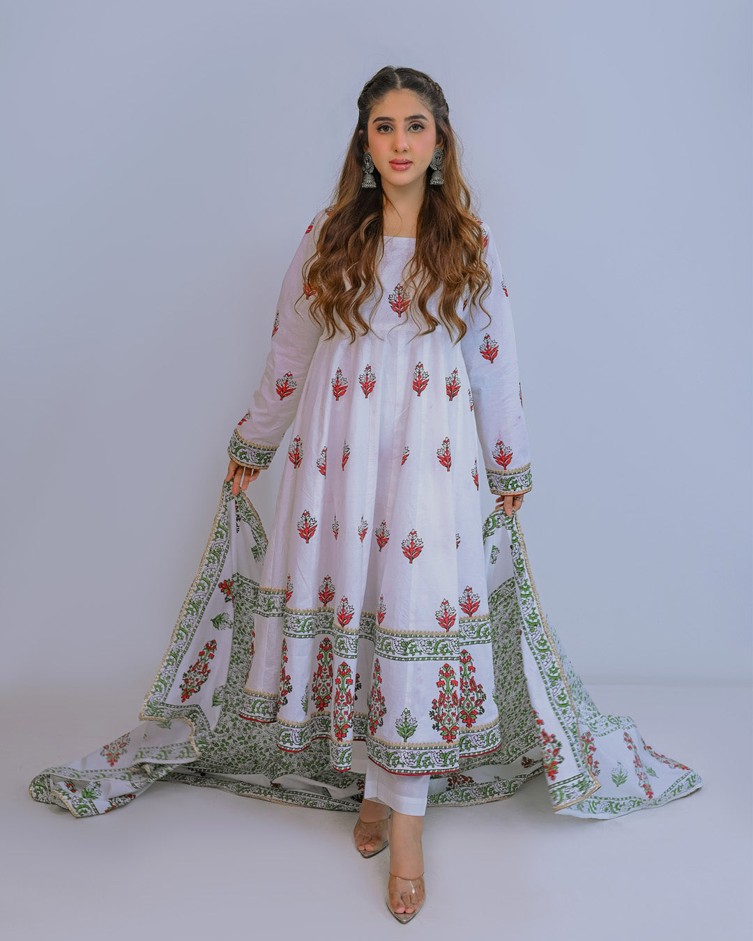 Ayla Studio Stitched Luxury Collection'2025-Asbp- 101 Dobby Spring 3Pcs