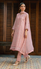Shamooz Stitched 3 Piece Formals Collection'2025-Dusty Mauve SEM-0833