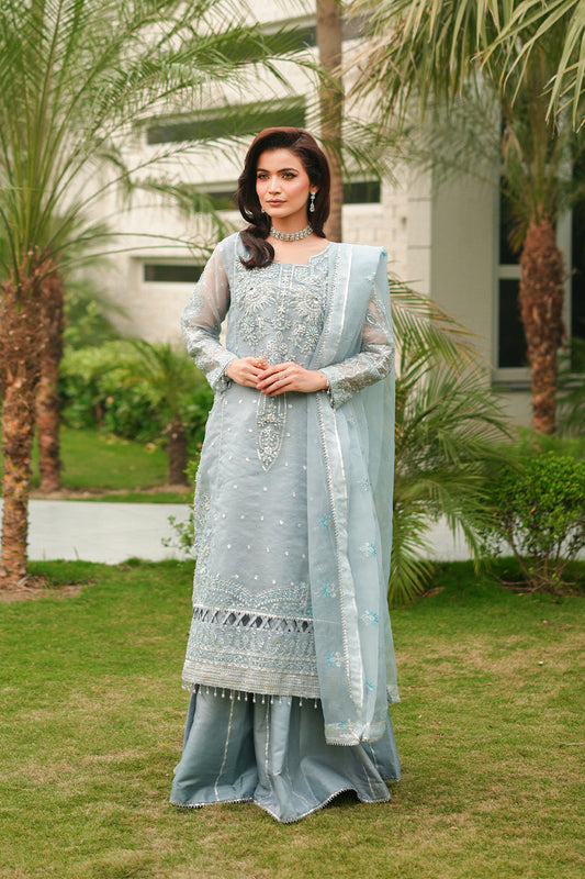 Celebrations By Mehreen Hamza Unstitched 3 Piece Luxury Formals Collection'2024-Resham