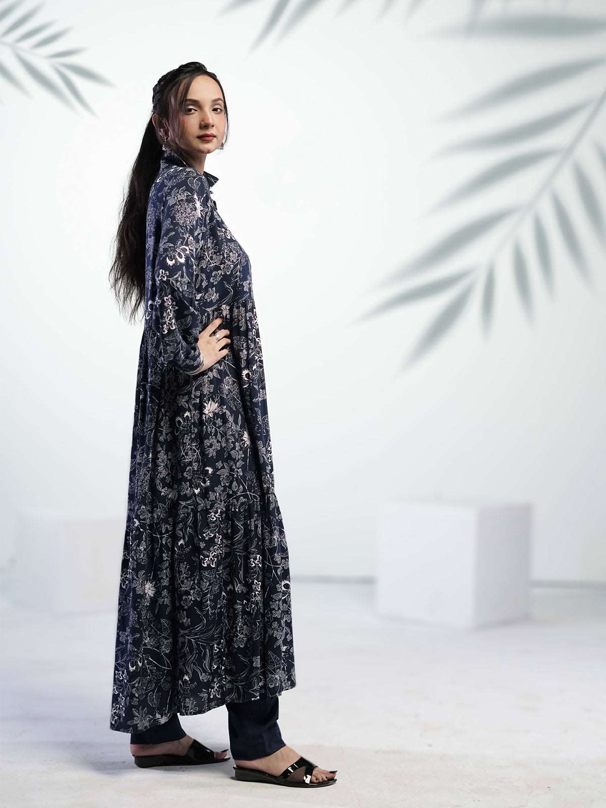 Ahlam Charcoal Couture Frock Collection'2024