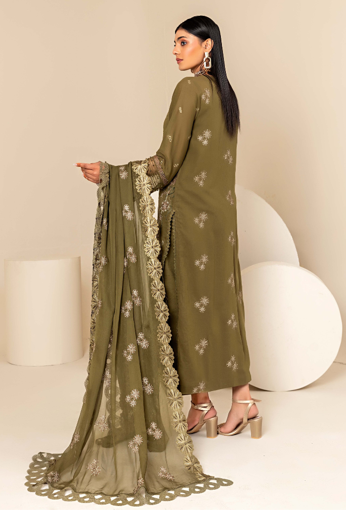 Flora By Humdum Unstitched 3 Piece Emb Lawn Collection'2024-FS-01