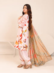 Floret By Nazmina Premium Swiss Lawn Collection'2025-Blushing Horizon (LD-17)