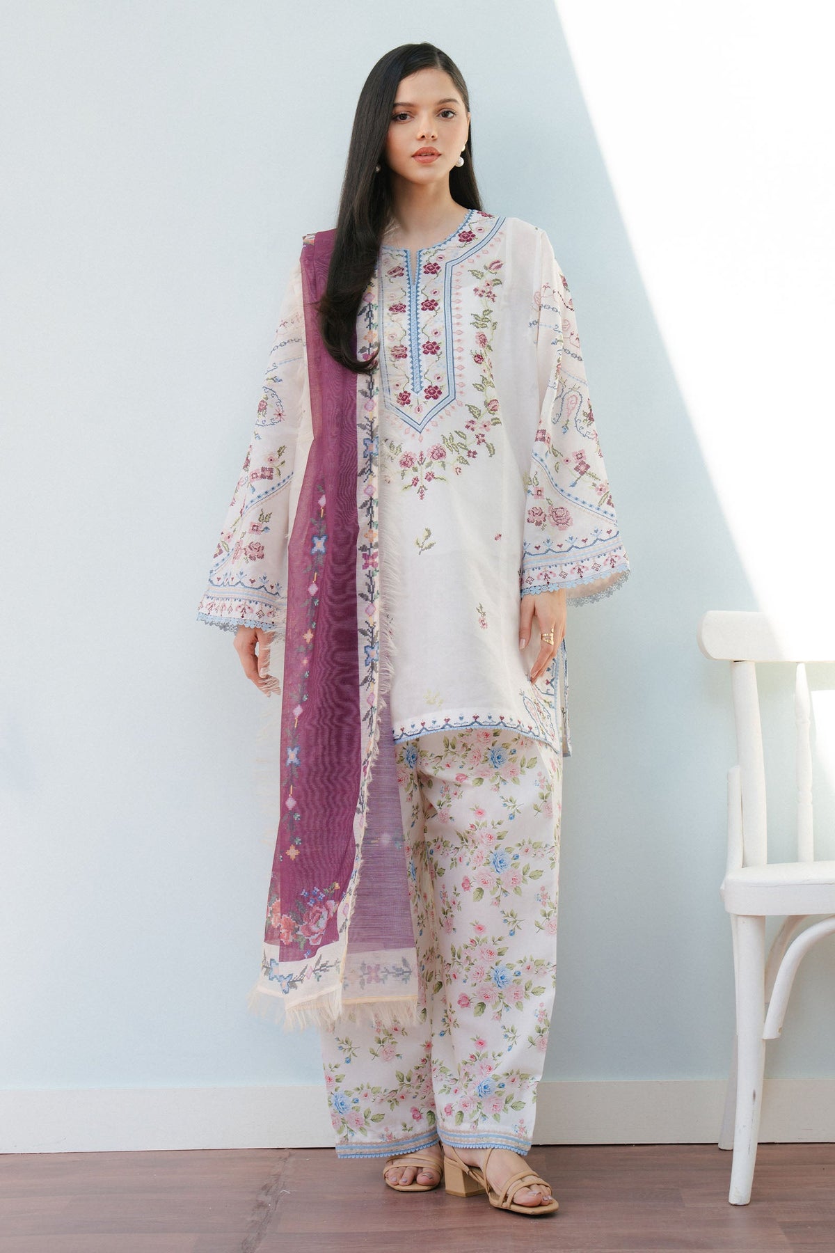 Coco By Zara Shah Jahan Unstitched 3 Piece Summer Lawn Collection'2025-02-B-Serene