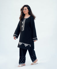 Winter Tales By Kaanthaa Stitched 2 Piece Winter Suit-Night Frost | 2 pc Stitched