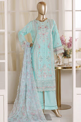 Bin Saeed Stitched 3 Piece Luxury Emb Lawn Vol-02 Suit-D-3016-FEROZI