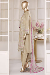 Bin Saeed Stitched 3 Piece Luxury Emb Lawn Vol-02 Suit-D-3021-SKIN