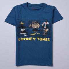 Kjunction Boys Half Sleeves-Printed T-Shirt (Looney)