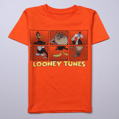 Kjunction Boys Half Sleeves-Printed T-Shirt (Looney)