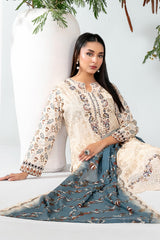 Teyana By Tawakkal Unstitched 3 Piece Emb Lawn Suit-D-3084