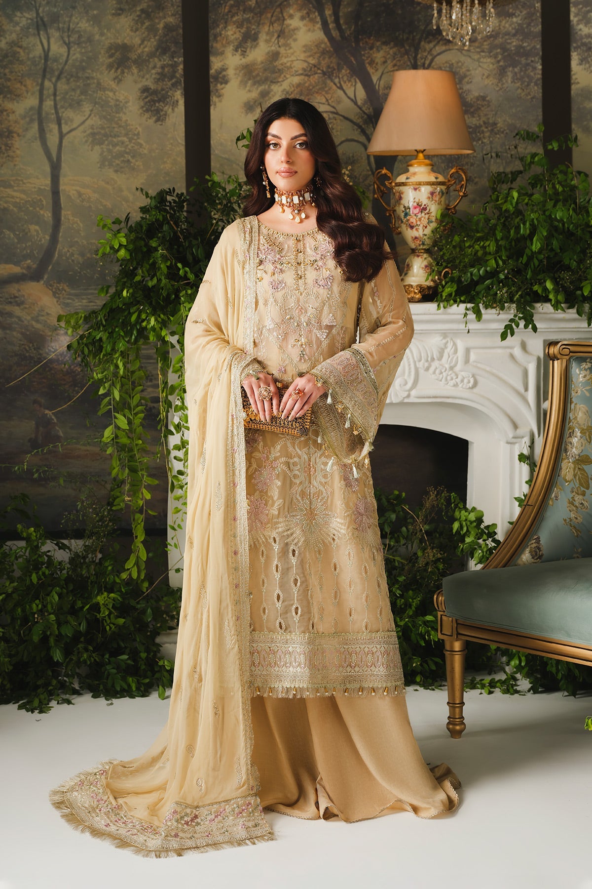 Ayla Paras By Pasha Unstitched 3 Piece Luxury Formals Collection'2024-PR104: Amber