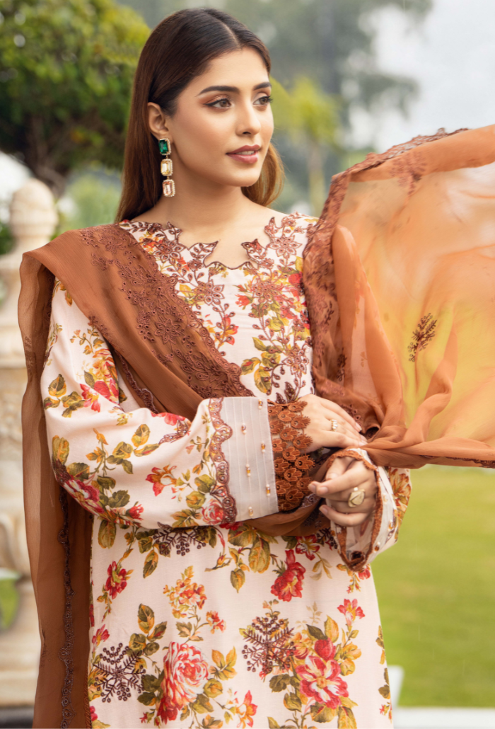 Diva By Humdum Unstitched 3 Piece Emb Karandi Collection'2024