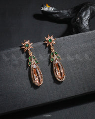 Rimsha's Earrings Champagne Green - Zeesy Jewellery