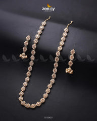 Reema Malla Necklace Golden Champagne - Zeesy Jewellery