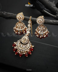 Rija Earrings Red - Zeesy Jewellery