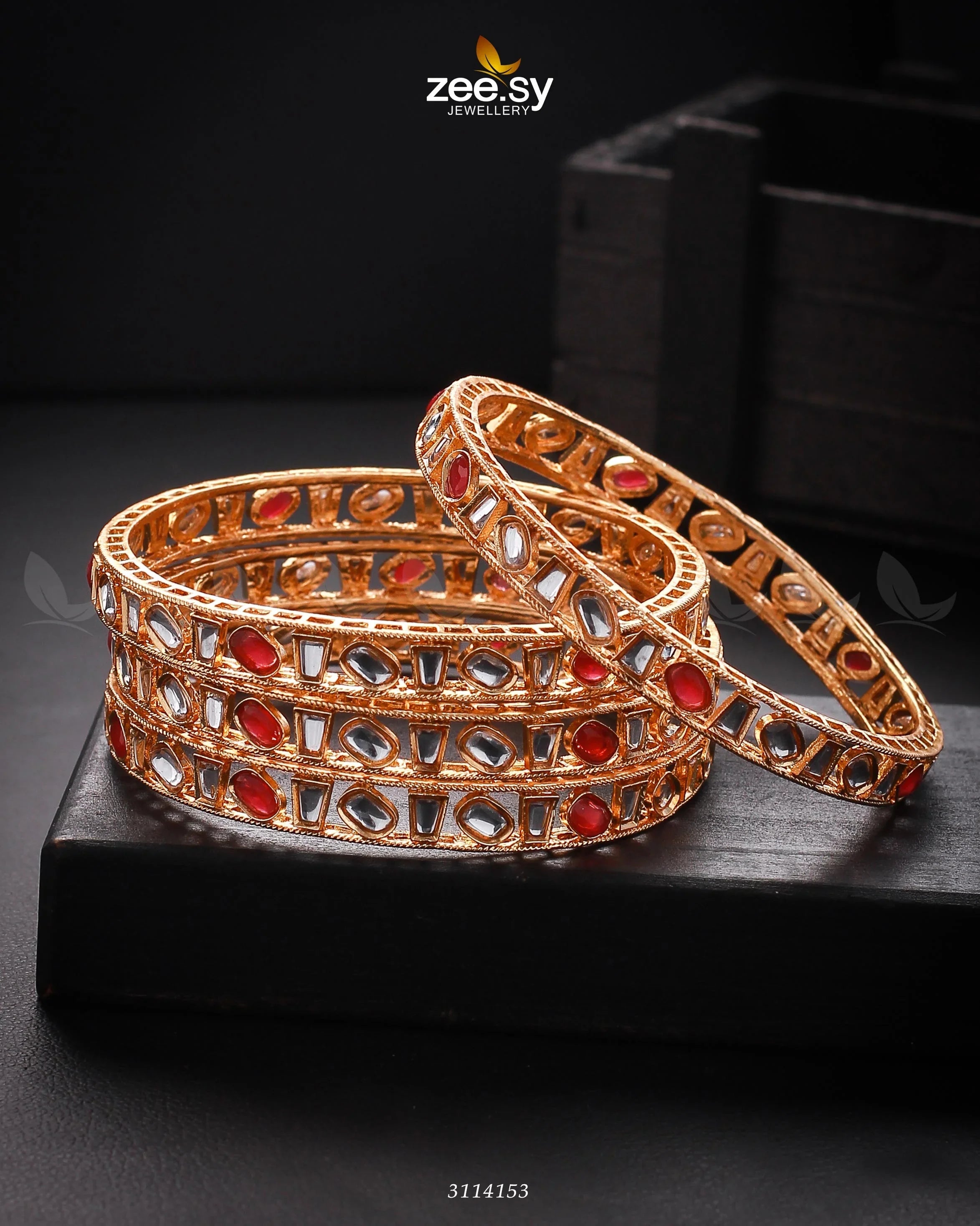 Rihanna Bangles Fuchsia 2*8 - Zeesy Jewellery