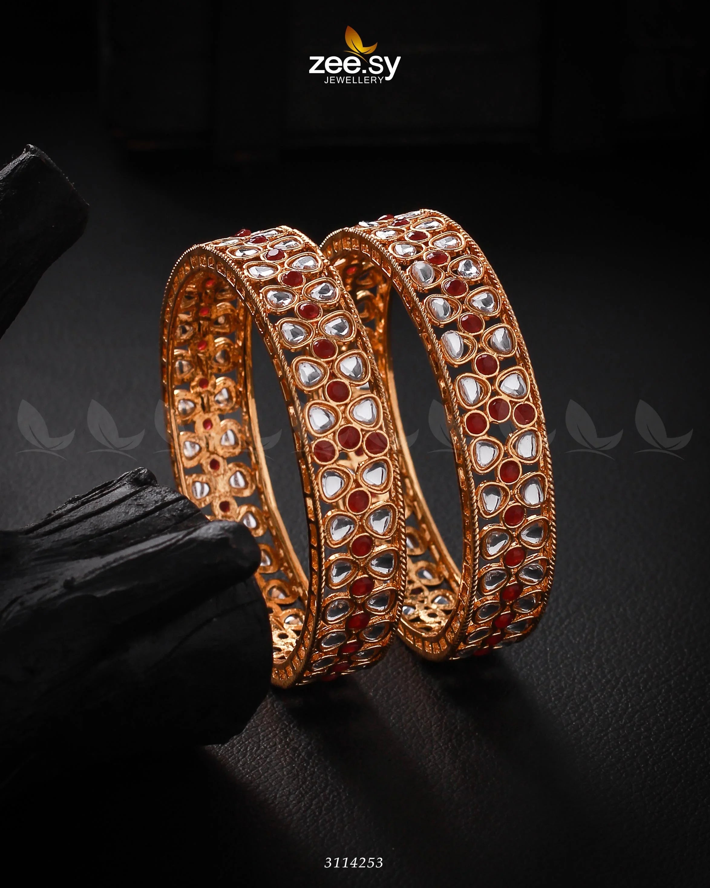 Selena Bangles Fuchsia 2*4 - Zeesy Jewellery