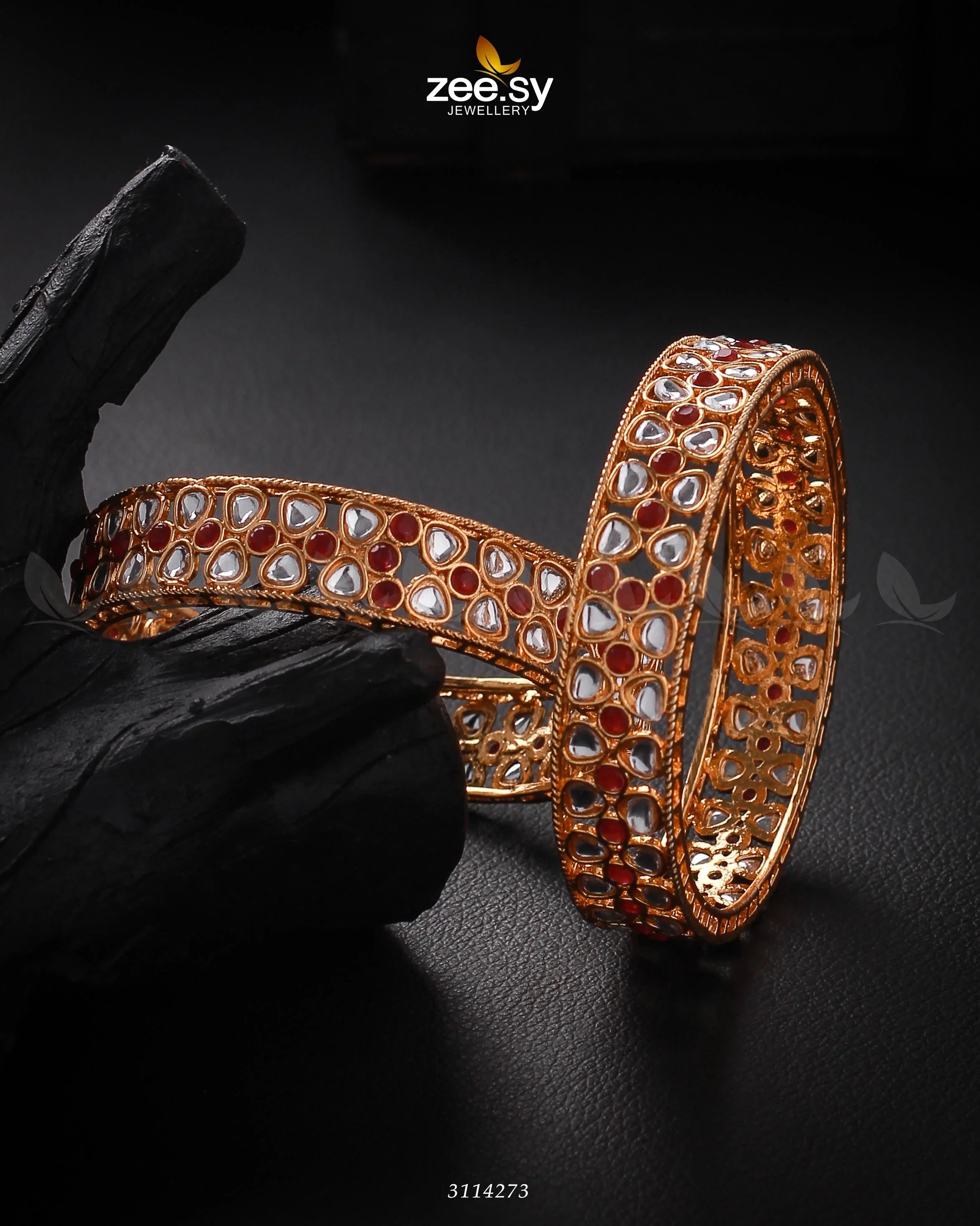 Selena Bangles Fuchsia 2*8 - Zeesy Jewellery
