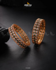 Selena Bangles Green 2*4 - Zeesy Jewellery