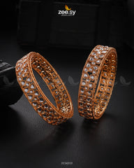 Selena Bangles White 2*4 - Zeesy Jewellery