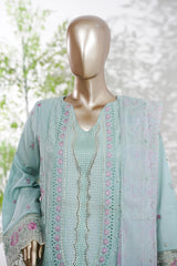 Bin Saeed Stitched 3 Piece Luxury Emb Lawn Vol-13 Suit-D-3133-PISTA