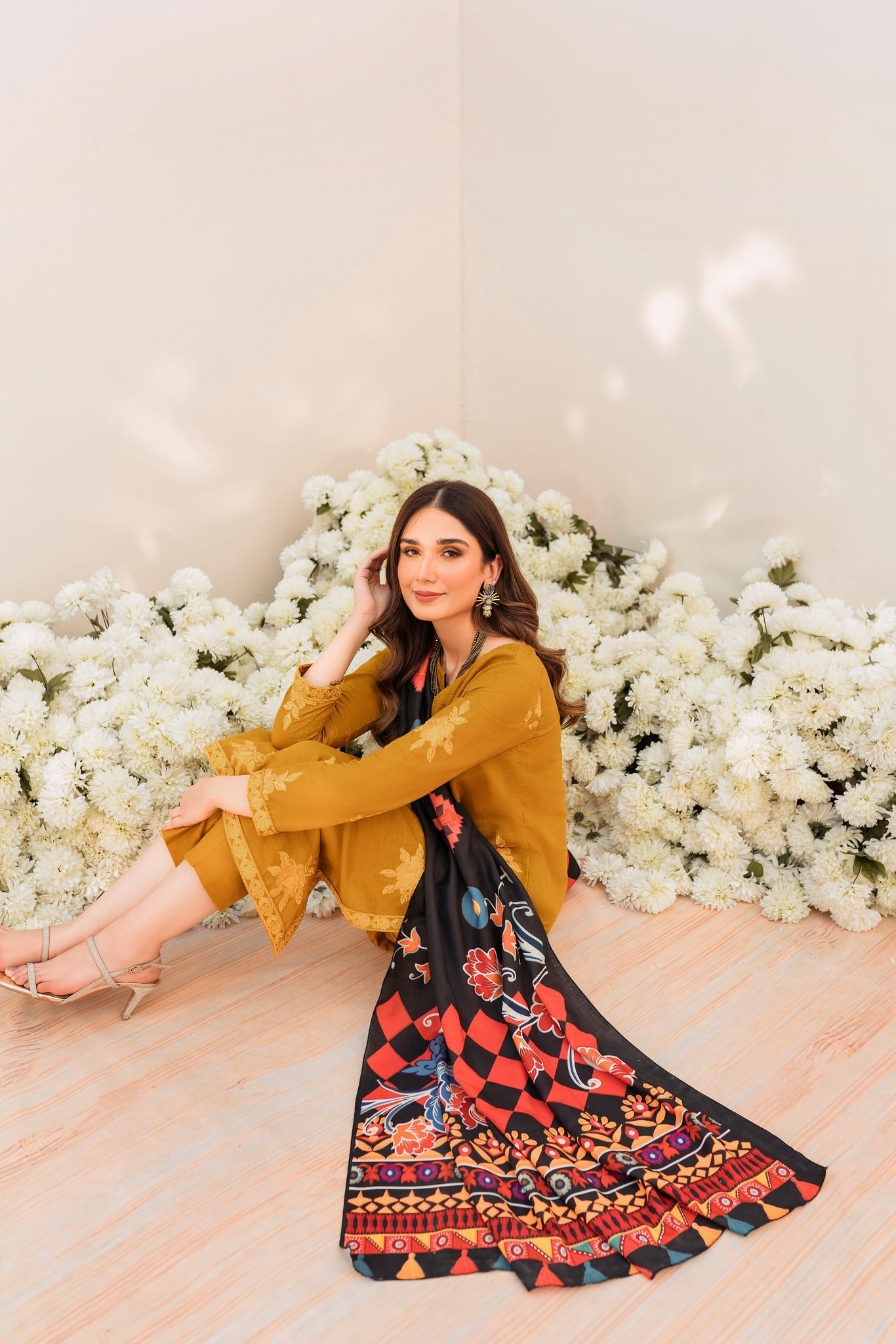 Panache Apparel Stitched Kurta Collection-Sunflora