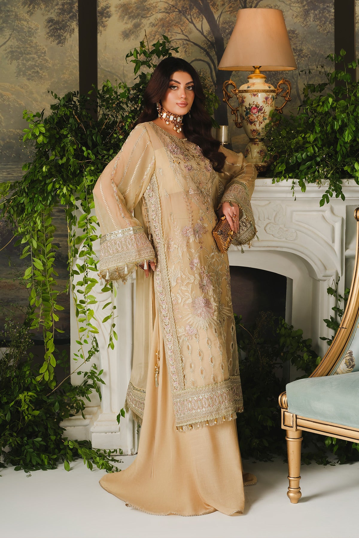 Ayla Paras By Pasha Unstitched 3 Piece Luxury Formals Collection'2024-PR104: Amber