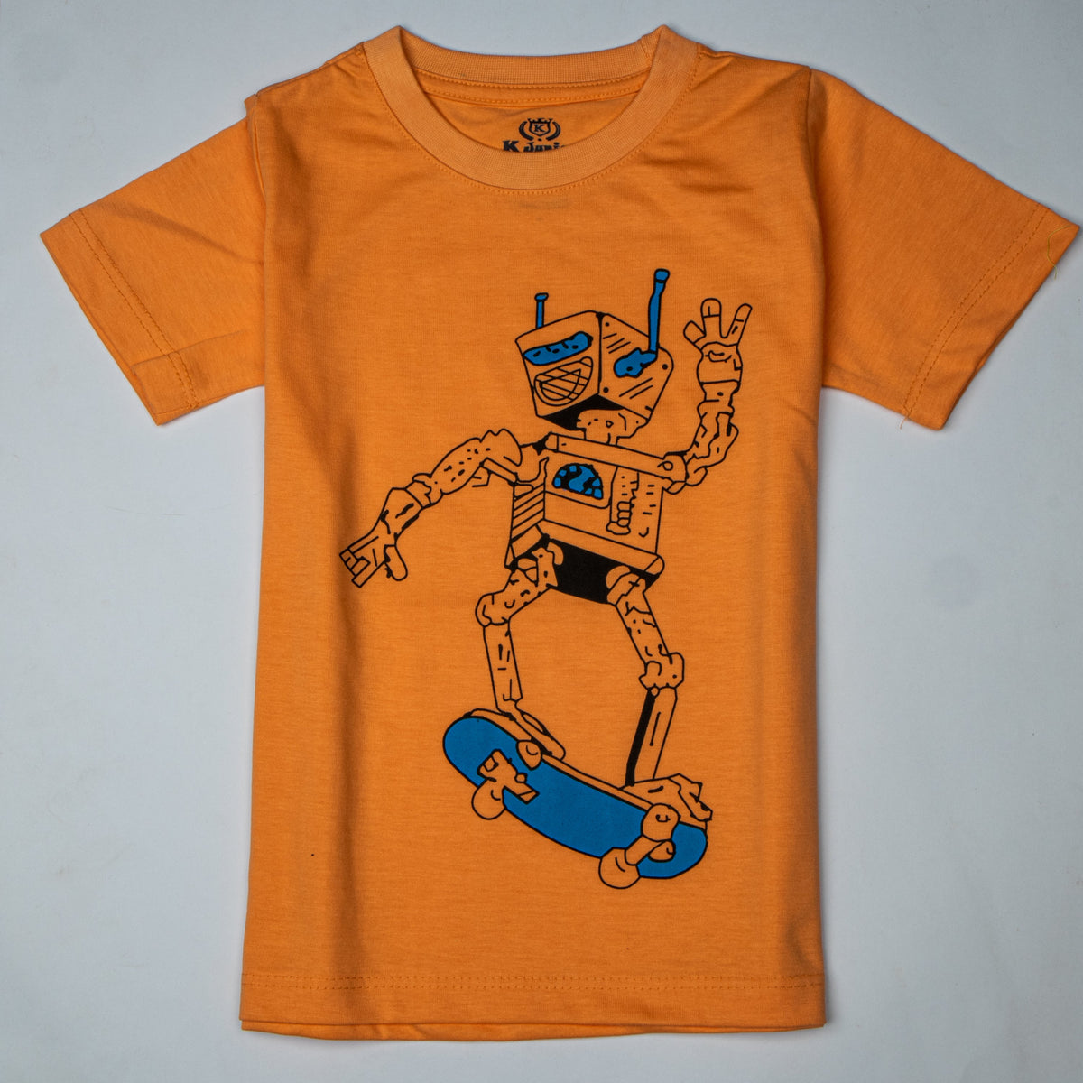 Kjunction Boys Half Sleeves-Printed T-Shirt (Robot)