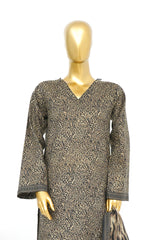 Bin Saeed Stitched 3 Piece Exclusive Printed Lawn Vol-14 Suit-LSM-3260-BLACK