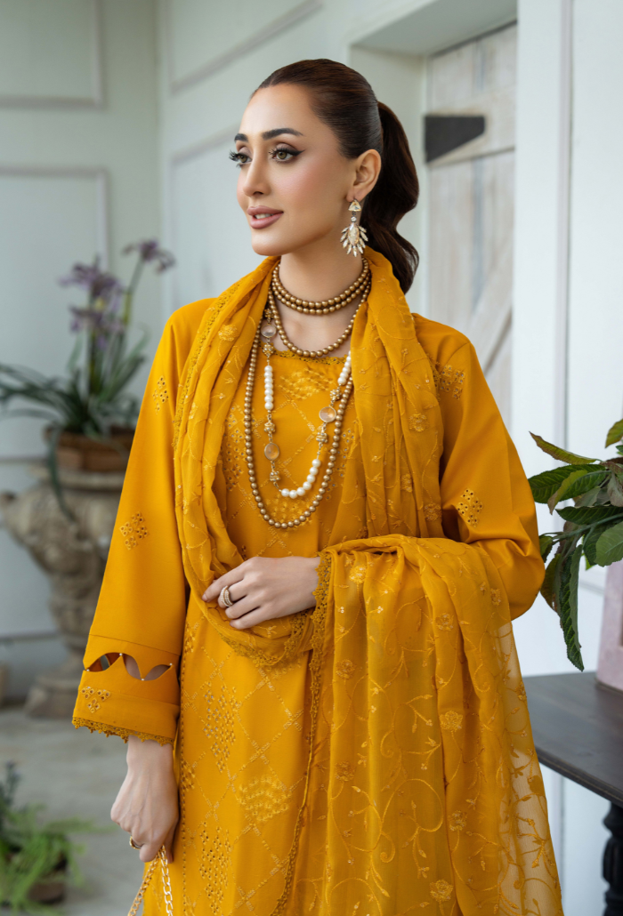 Aviva By Humdum Unstitched 3 Piece Emb Lawn Collection-D-08