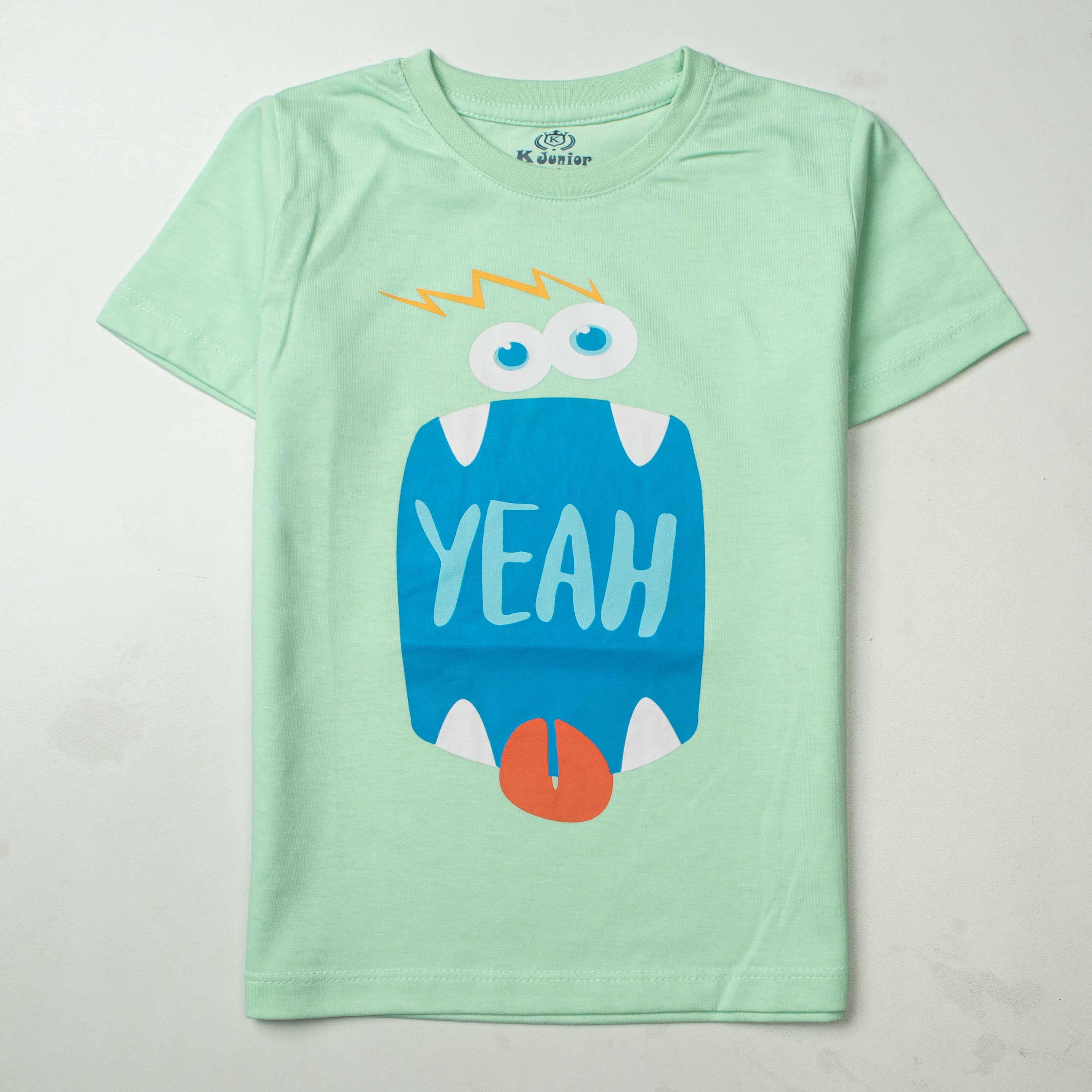 Kjunction Boys Half Sleeves-Printed T-Shirt (Alien)