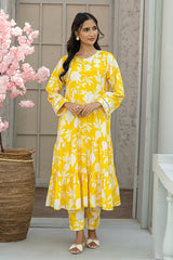 Mahroo Stitched 2 Piece Maxi Summer Collection'2025-T-FRK-001