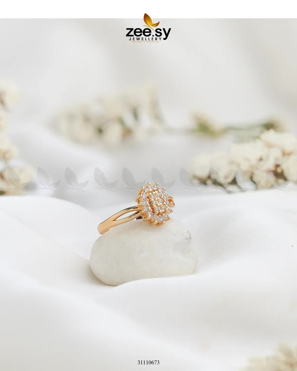 Florisse Ring Golden - Zeesy Jewellery