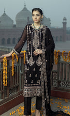 Shamooz Stitched 3 Piece Formals Collection'2025-Galaxy Black SEM-0780